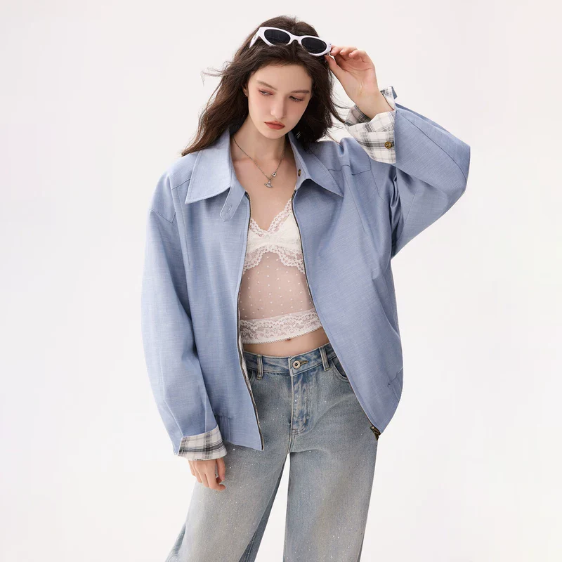 Tencel Linen Denim Reversible Jacket - Image 4