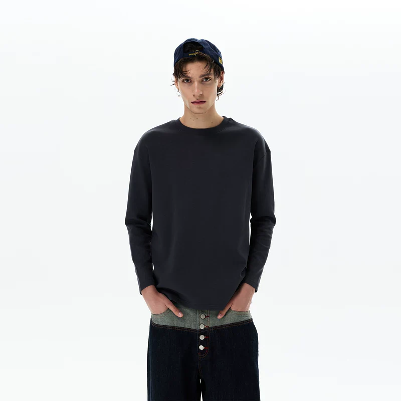 Tencel Slim Fit Long Sleeve Pullover - Image 3
