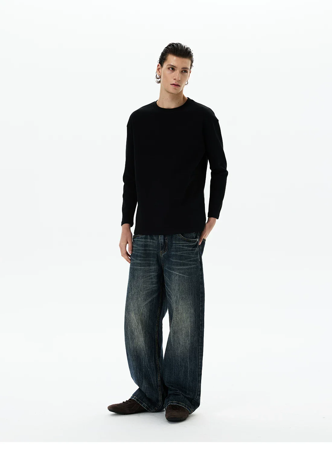 Tencel Slim Fit Long Sleeve Pullover - Image 8