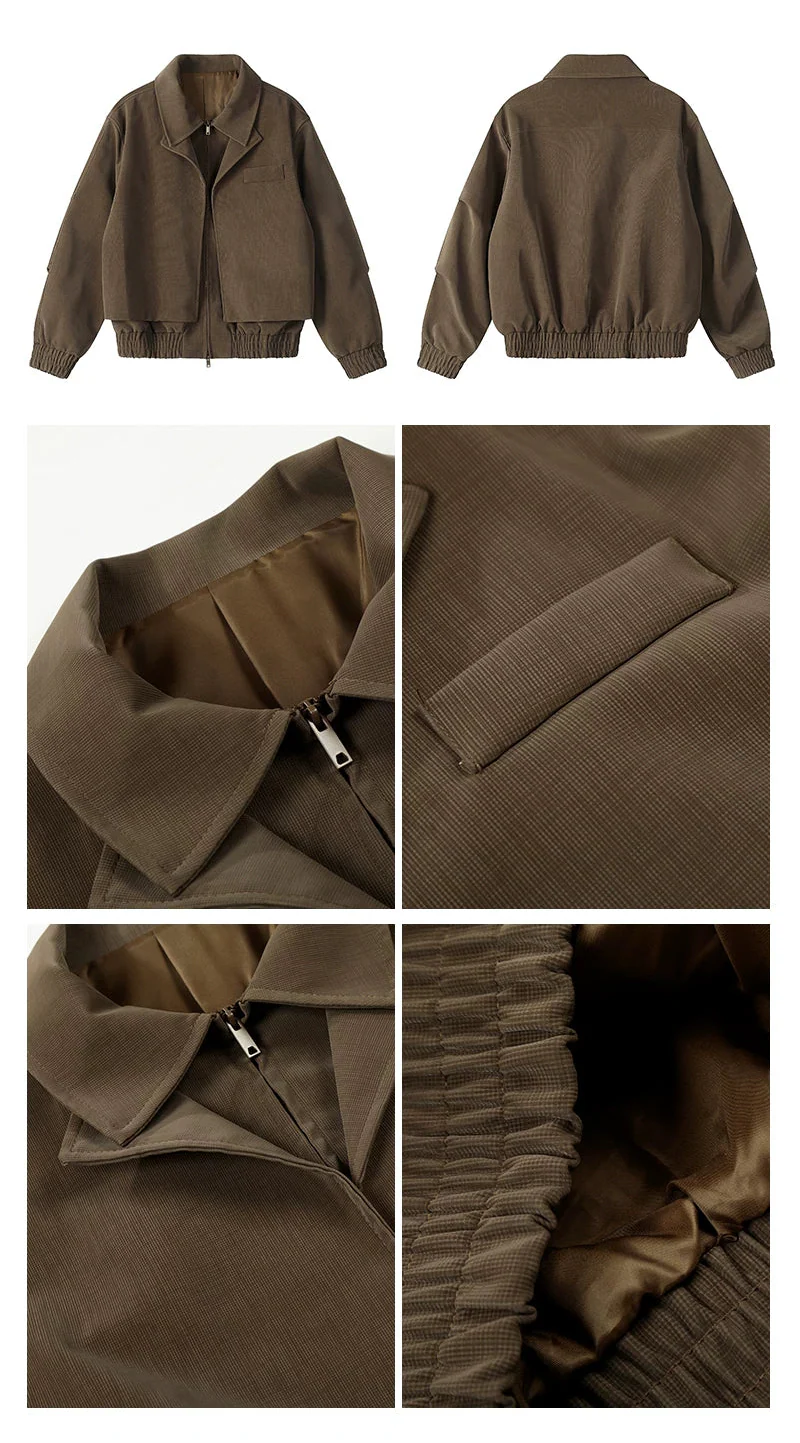 Textured Faux Two-Piece Short Jacket - Image 10