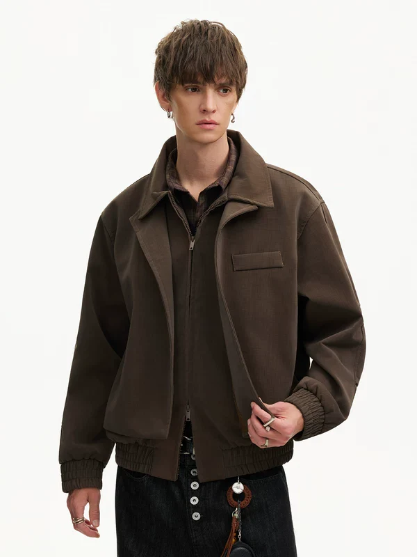 Textured Faux Two-Piece Short Jacket - Image 3