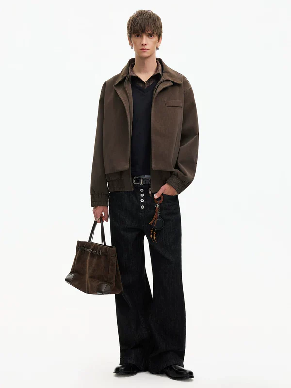 Textured Faux Two-Piece Short Jacket - Image 7