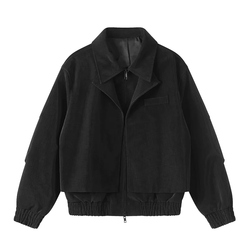 Textured Faux Two-Piece Short Jacket - Image 9