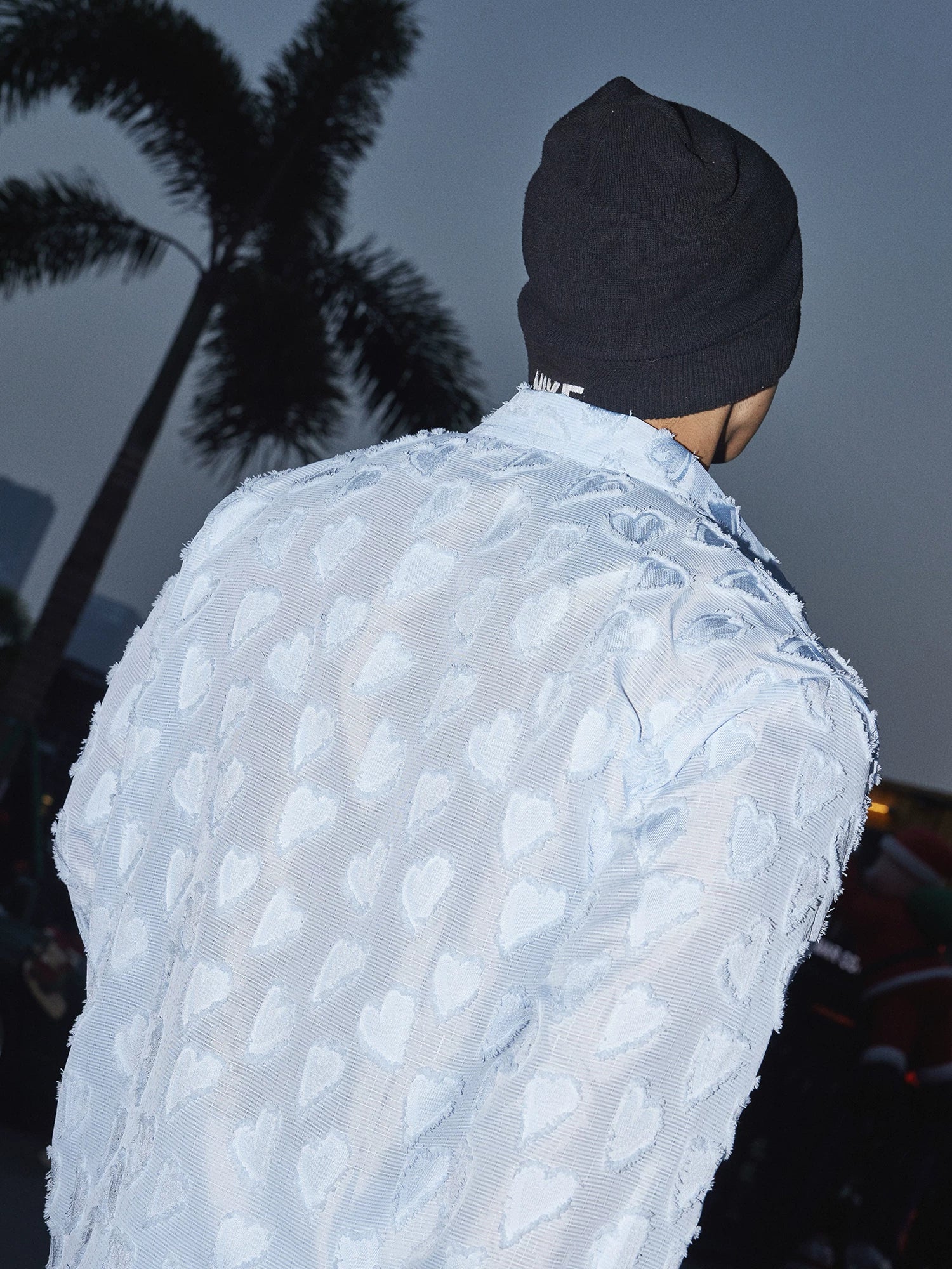Textured Heart Pattern Relaxed Fit Shirt - Image 11