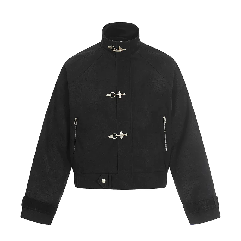 Textured Short Suede Boxy Jacket - Image 10