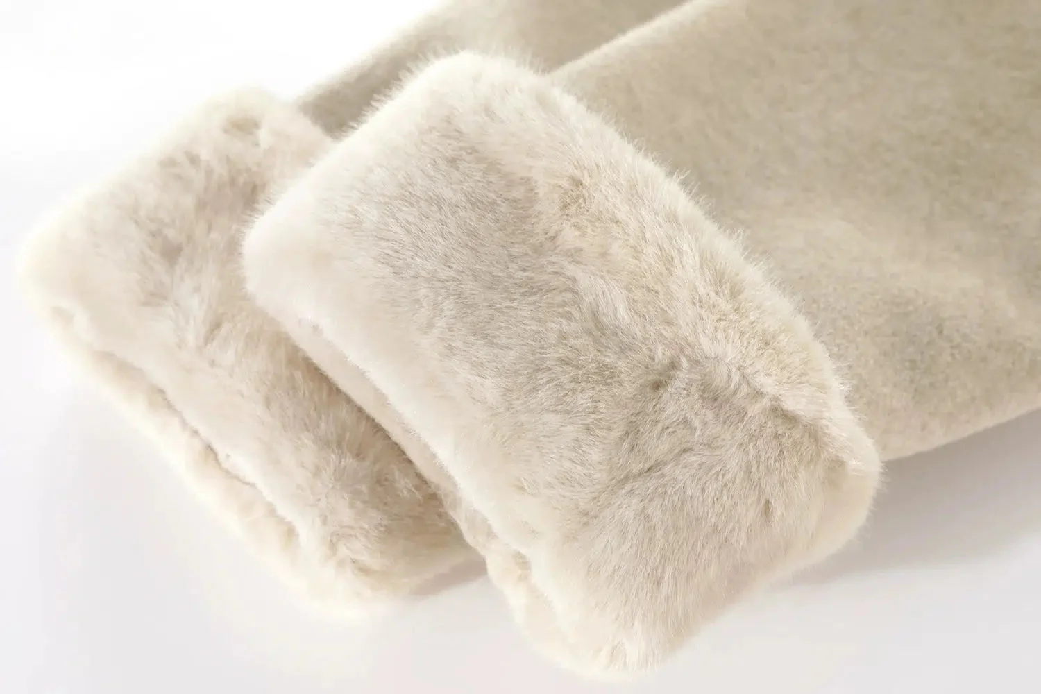 Toggle Closure Faux Fur Trim Wool Coat - Image 6