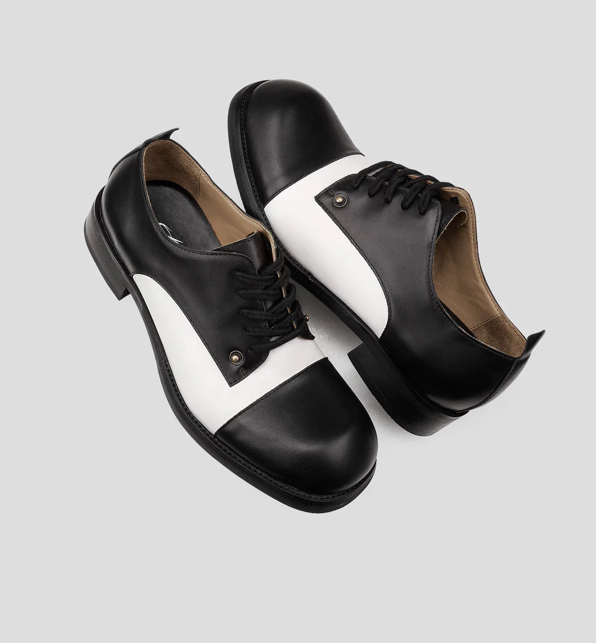 Top-Grain Leather Cap-Toe Derby Shoes - Image 8