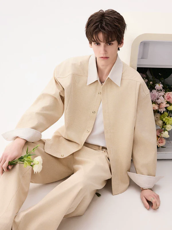 Two-Piece Collared Shirt and Pants - Image 3