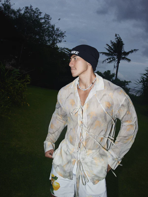 Vacation Tie-Up Long-Sleeve Shirt - Image 3