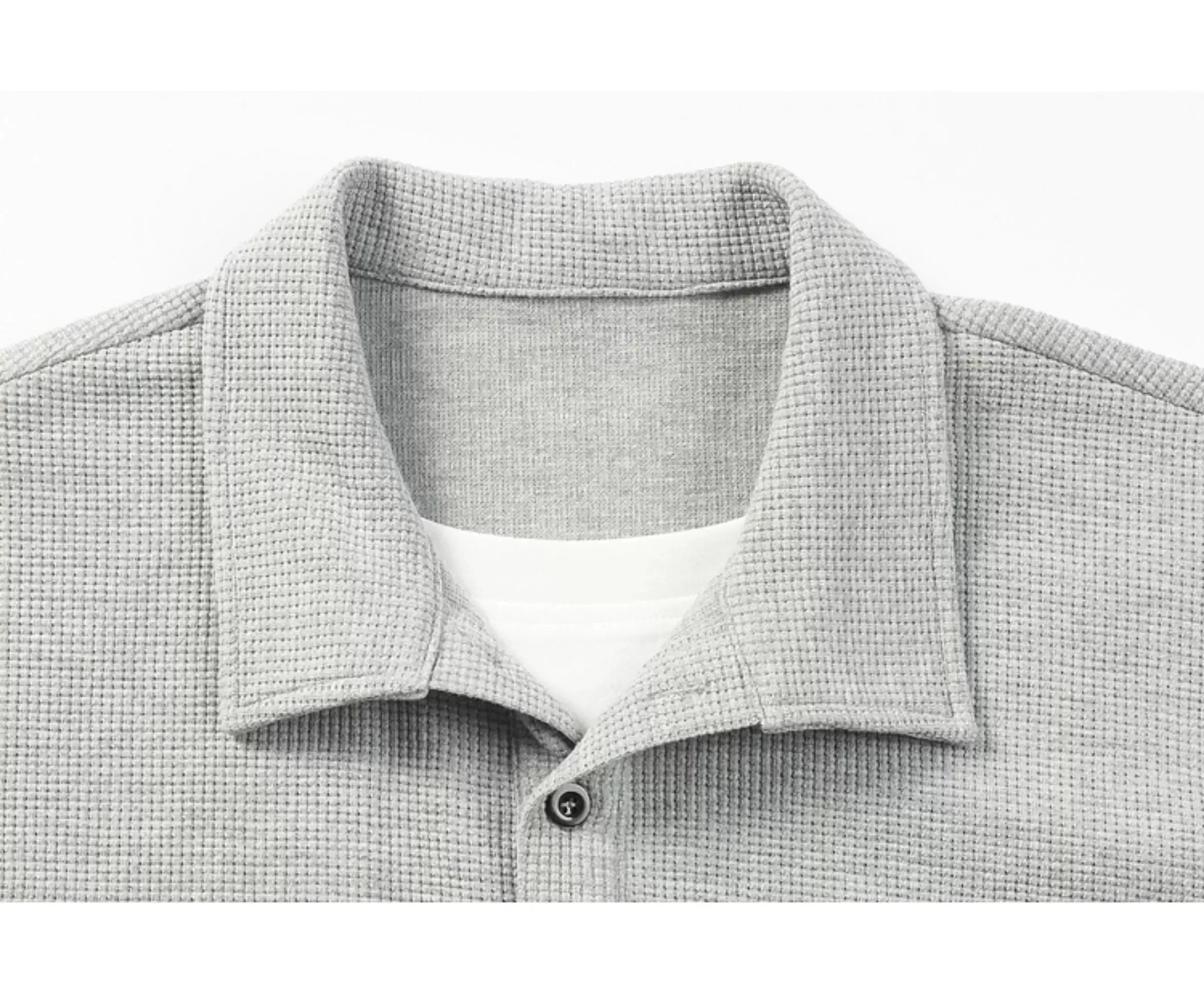 Waffle Knit Short Sleeve Polo Shirt - Image 10