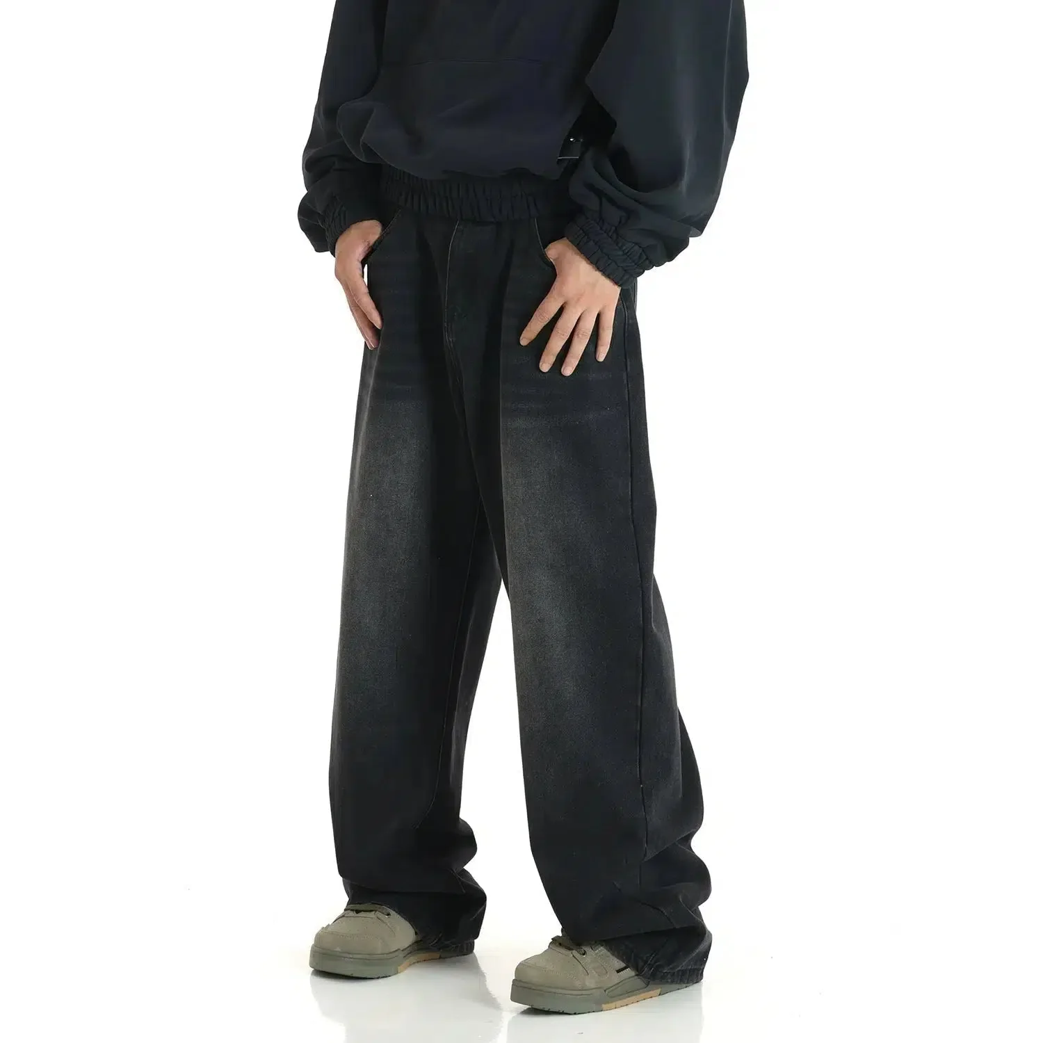 Washed Baggy Fit Denim Jeans - Image 2