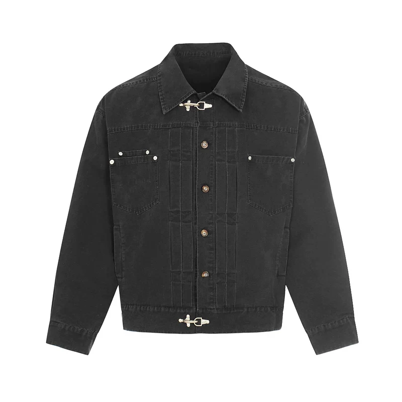 Washed Canvas Workwear Short Jacket - Image 9