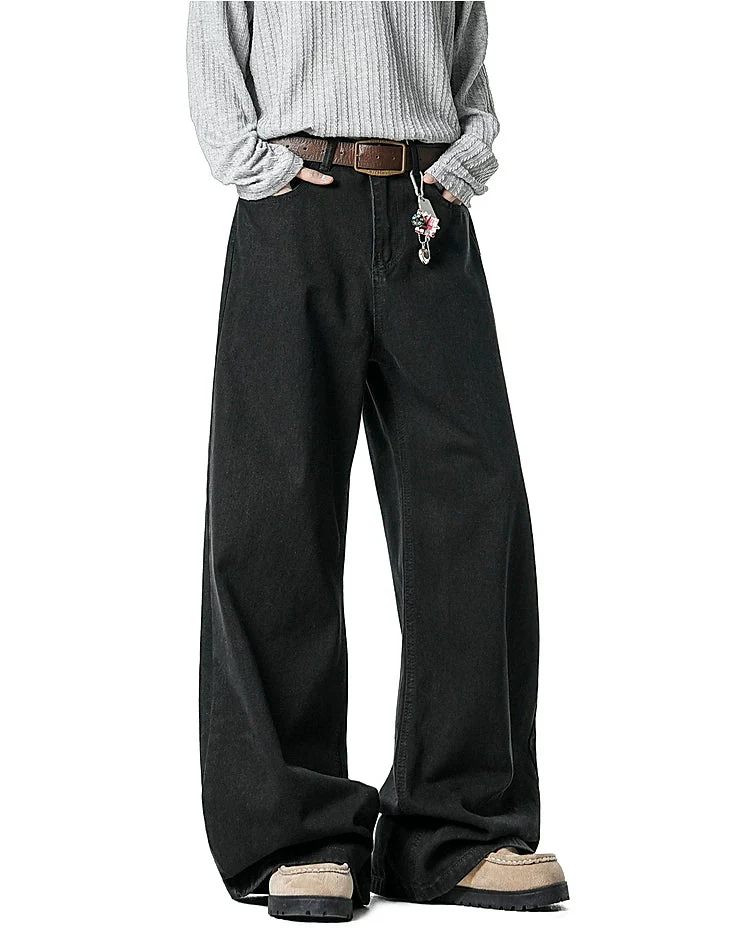 Washed Distressed Wide Leg Jeans - Image 6