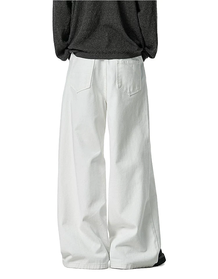 Washed Distressed Wide Leg Jeans - Image 7