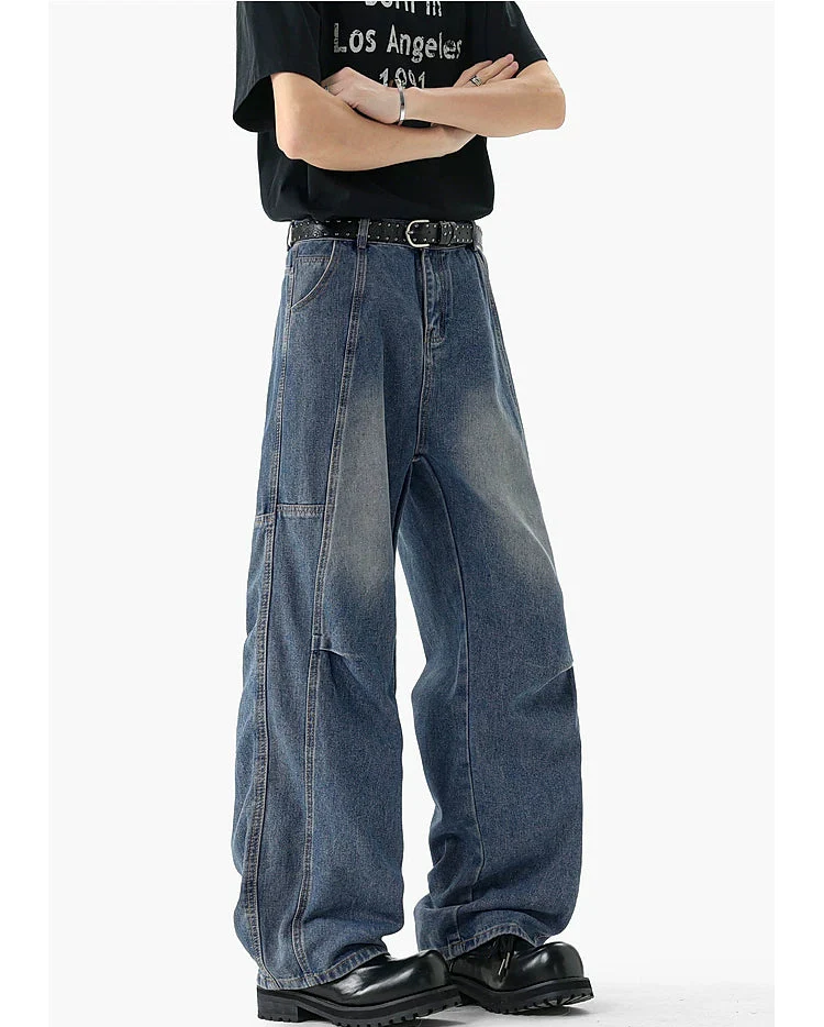 Washed Distressed Wide Leg Jeans - Image 5