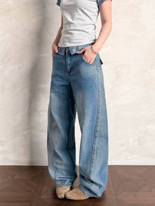 Washed Retro Straight Leg Casual Pants - Image 5