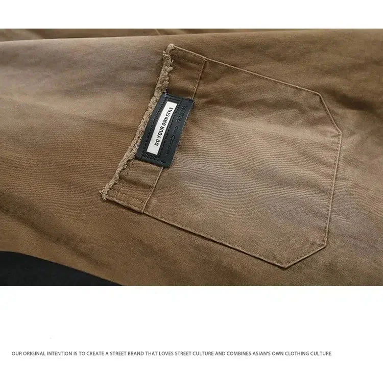 Washed Short-sleeved Shirt with Tie - Image 5