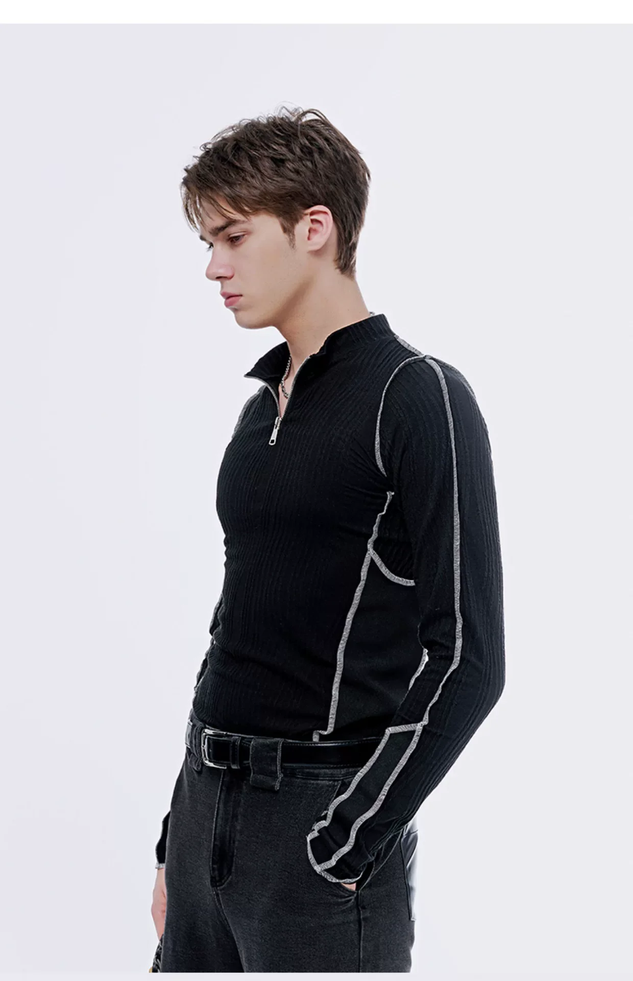 Water Ripple Zip Front Base Layer Top - Image 2