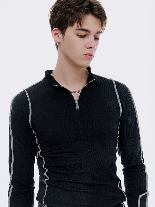 Water Ripple Zip Front Base Layer Top - Image 7