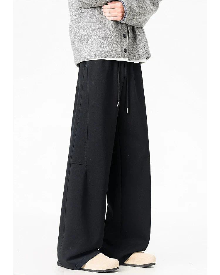 Wide Leg Athletic Drawstring Sweatpants - Image 2