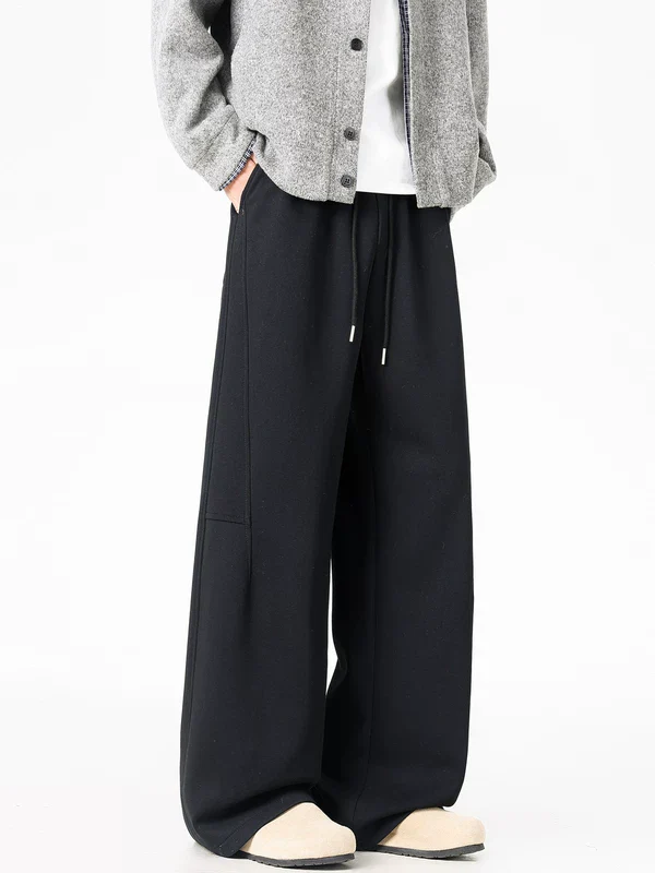 Wide Leg Athletic Drawstring Sweatpants - Image 4