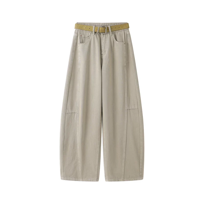 Wide Leg Belted Casual Pants - Image 3
