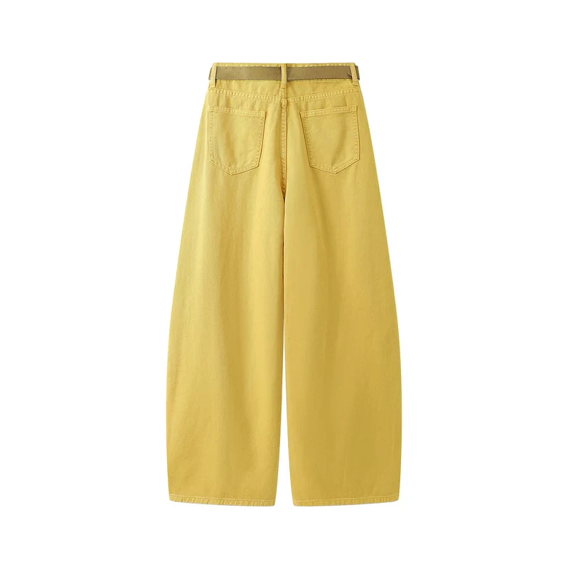 Wide Leg Belted Casual Pants - Image 4