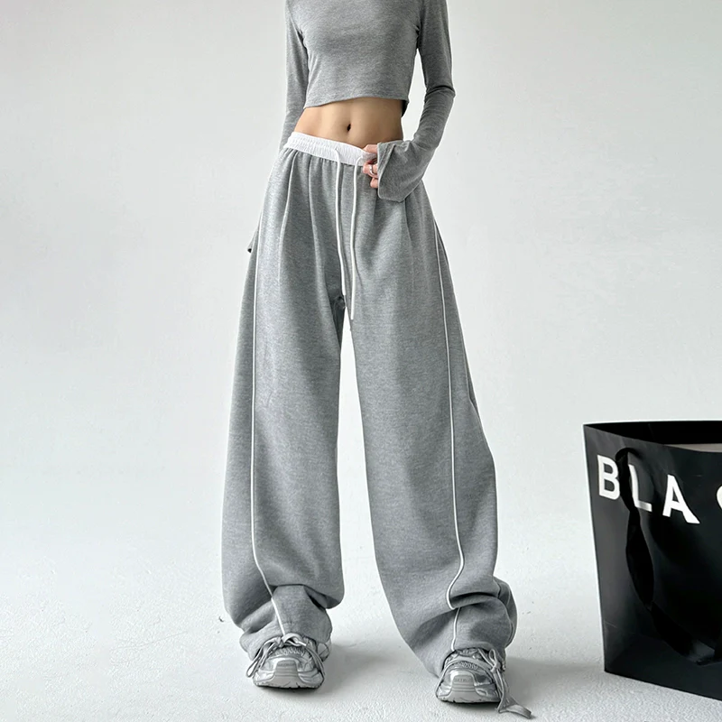 Wide Leg Casual Drawstring Sweatpants - Image 3