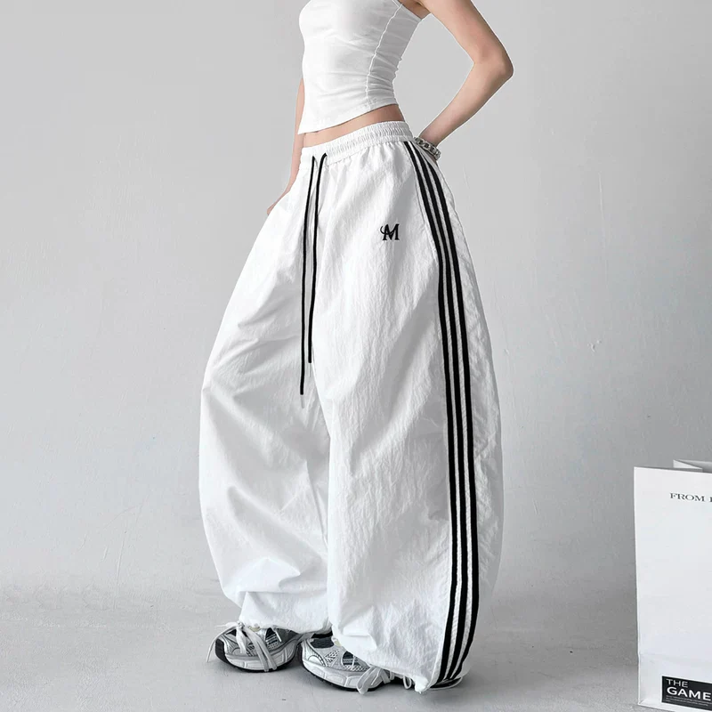 Side Stripes Wide-Leg Casual Pants - Image 9