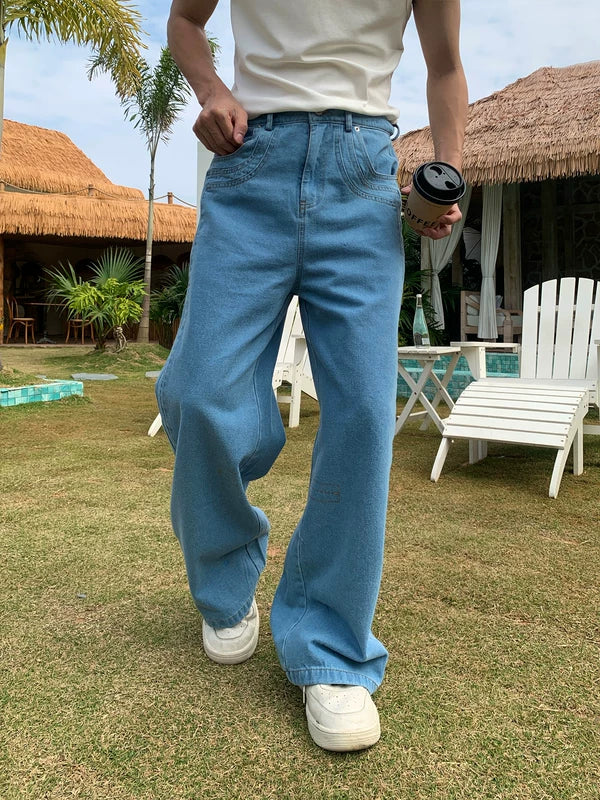 Wide-Leg Casual Streetwear Jeans - Image 2