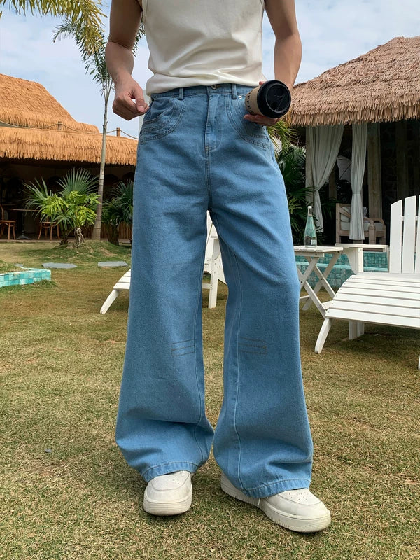 Wide-Leg Casual Streetwear Jeans - Image 3