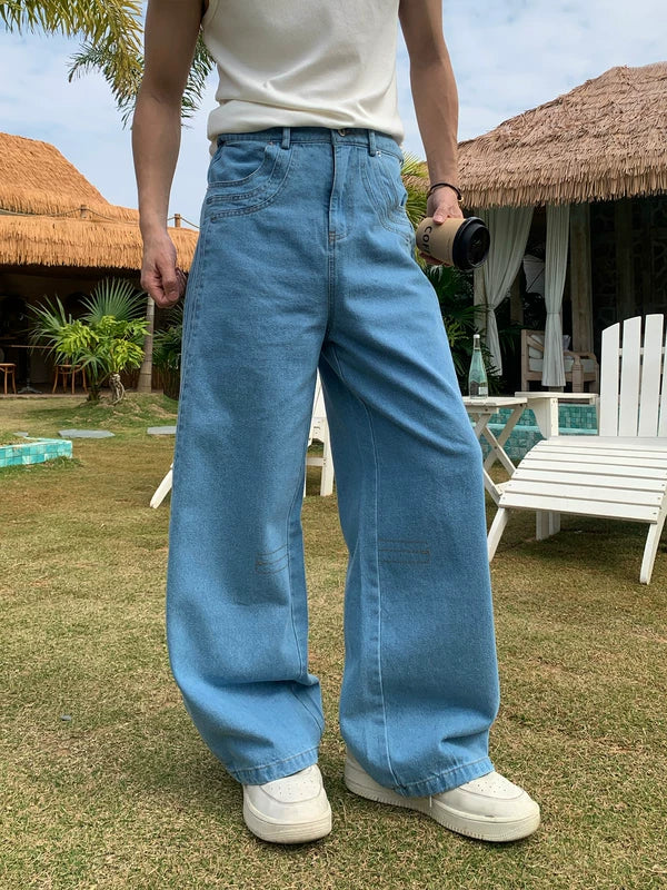 Wide-Leg Casual Streetwear Jeans - Image 5