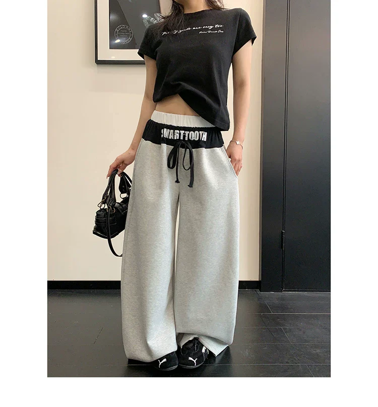 Drawstring Waist Colorblock Sweatpants - Image 3