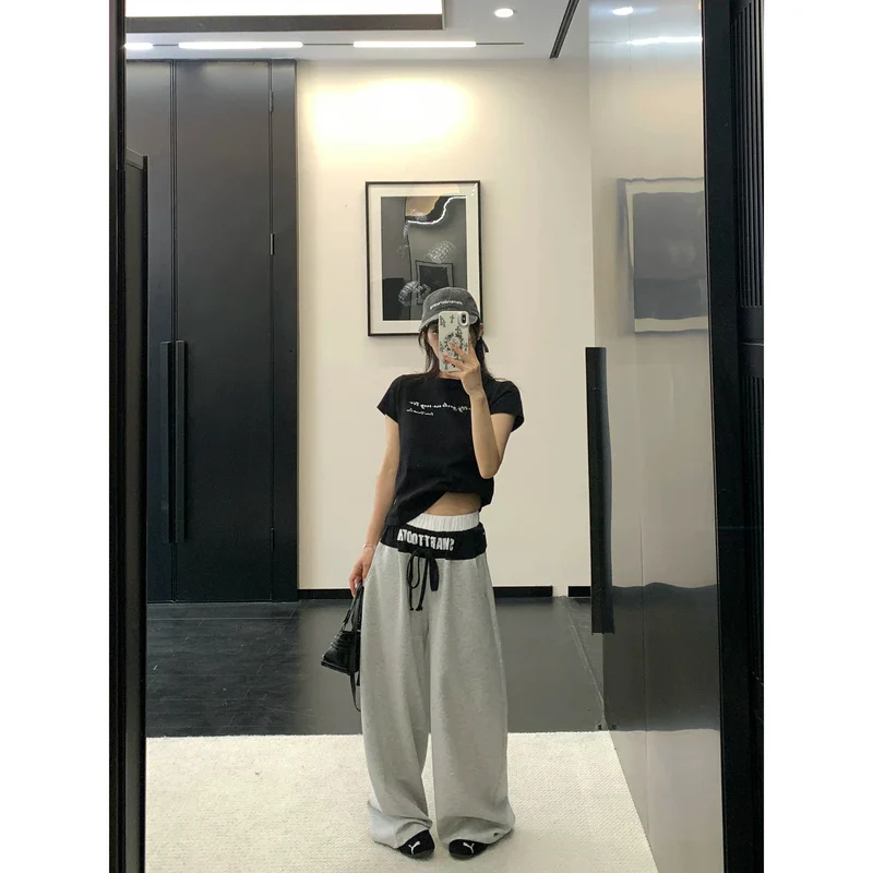 Drawstring Waist Colorblock Sweatpants - Image 5