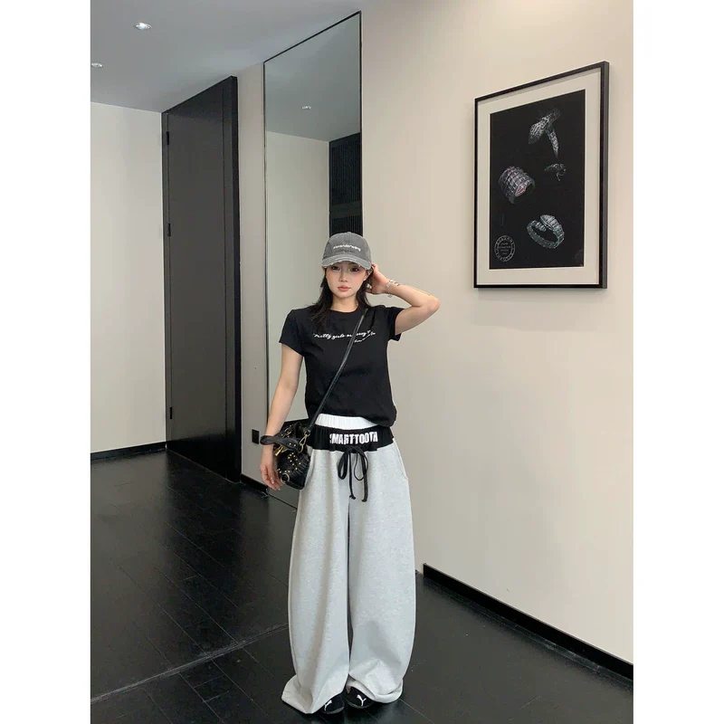 Drawstring Waist Colorblock Sweatpants - Image 6