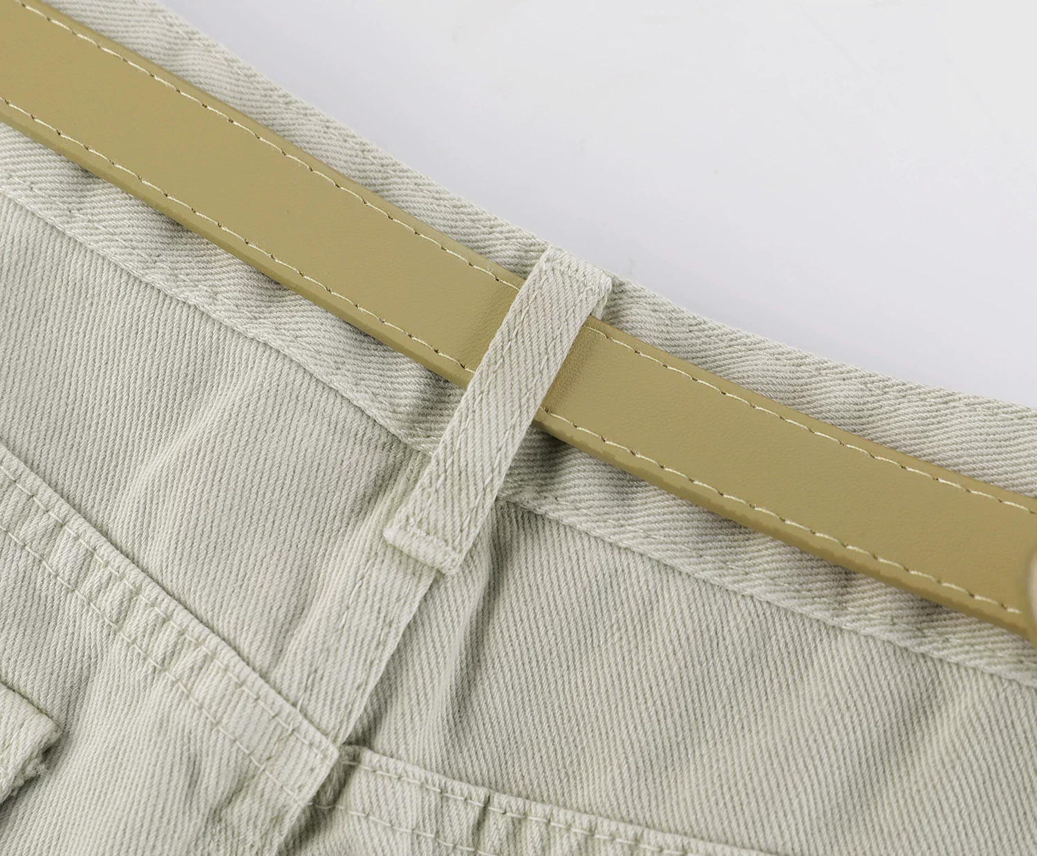 Wide Leg Cropped Denim Pants - Image 8