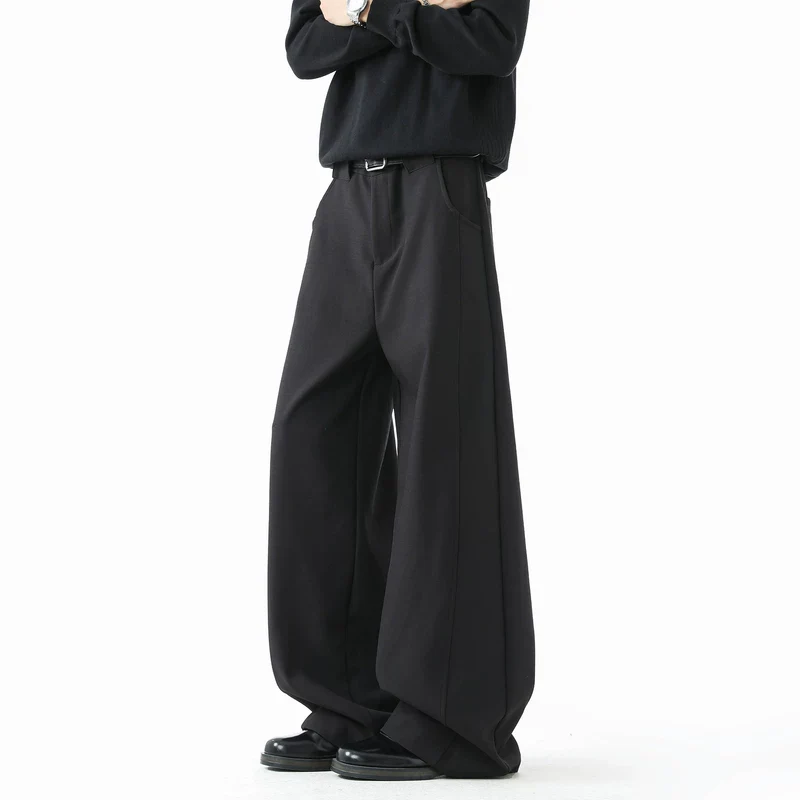 Wide-Leg Curved Hem Pants - Image 4