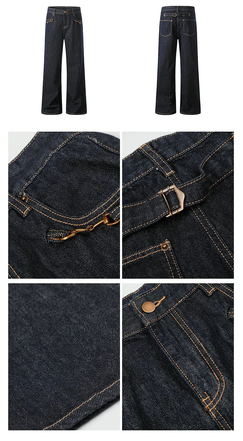 Wide Leg Denim Jeans - Image 11