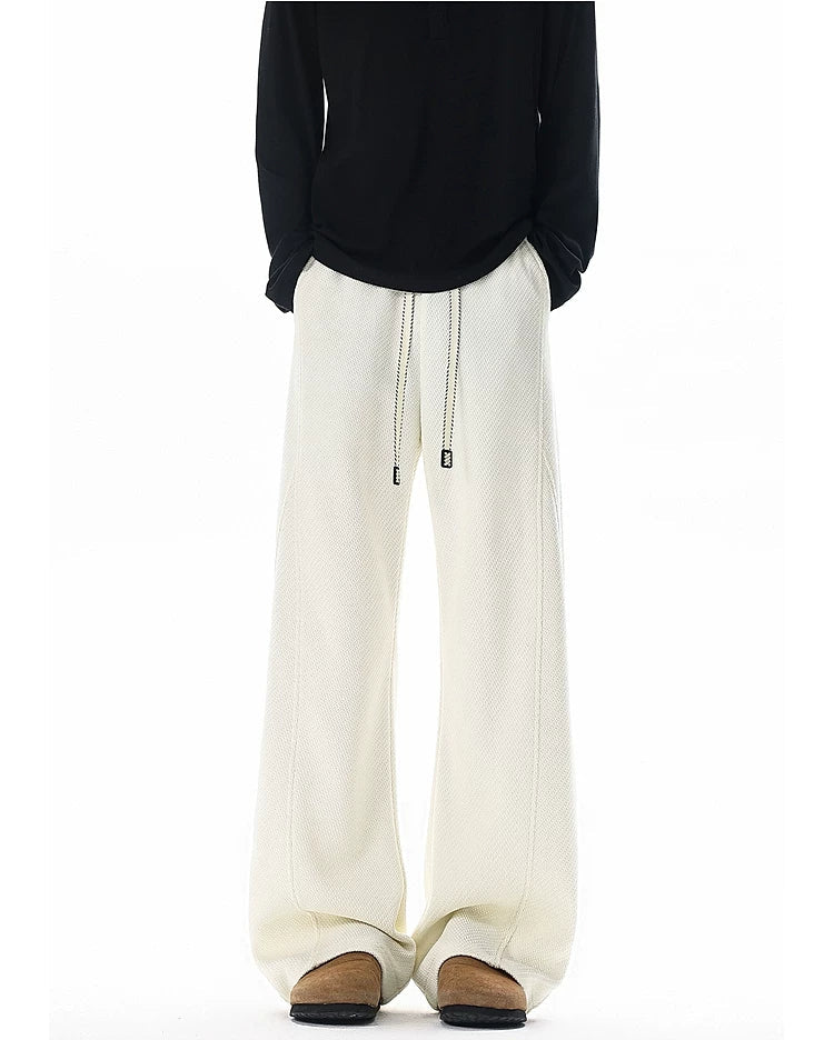 Wide Leg Drawstring Elastic Waist Pants - Image 9