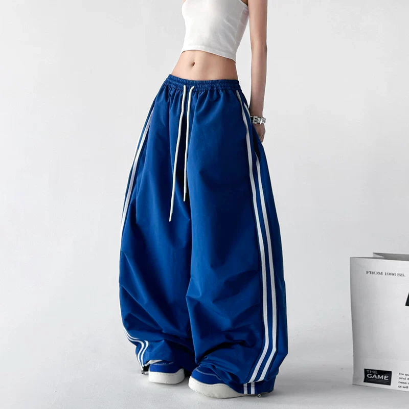 Wide Leg Drawstring Sports Casual Pants