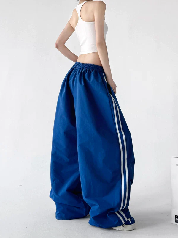 Wide Leg Drawstring Sports Casual Pants - Image 2