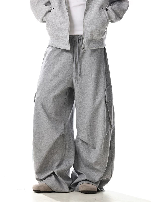 Wide-Leg Elastic Waist Cargo Pants - Image 4