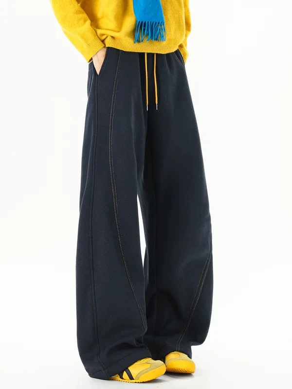 Wide-Leg Fleece-Lined Sweatpants - Image 5
