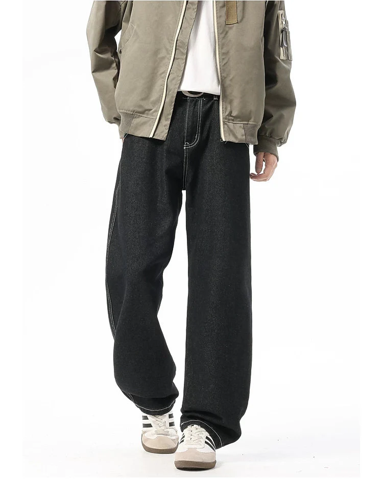 Wide Leg Loose Fit Denim Jeans - Image 8
