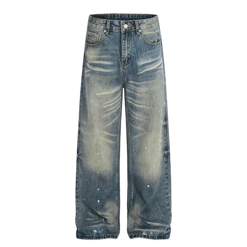 Wide Leg Loose Fit Denim Pants - Image 7