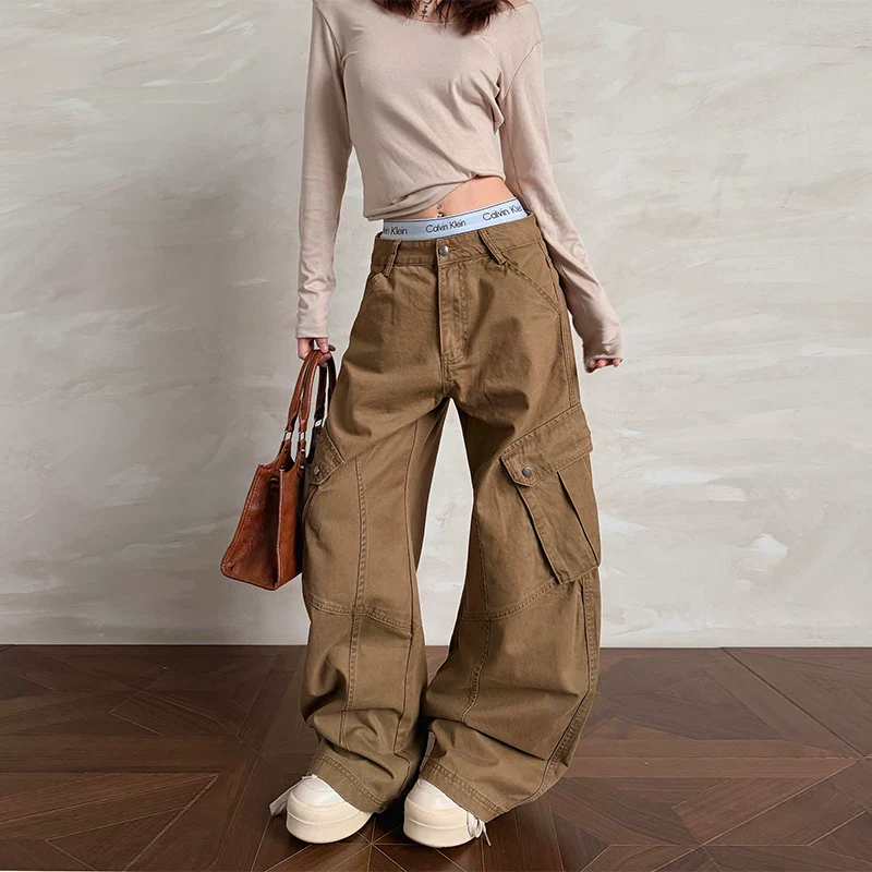 Wide Leg Multi-Pocket Cargo Pants