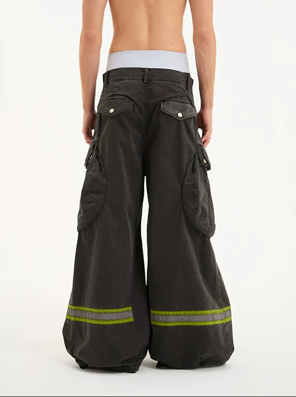 Multi-Pocket Cargo Reflective Pants - Image 5