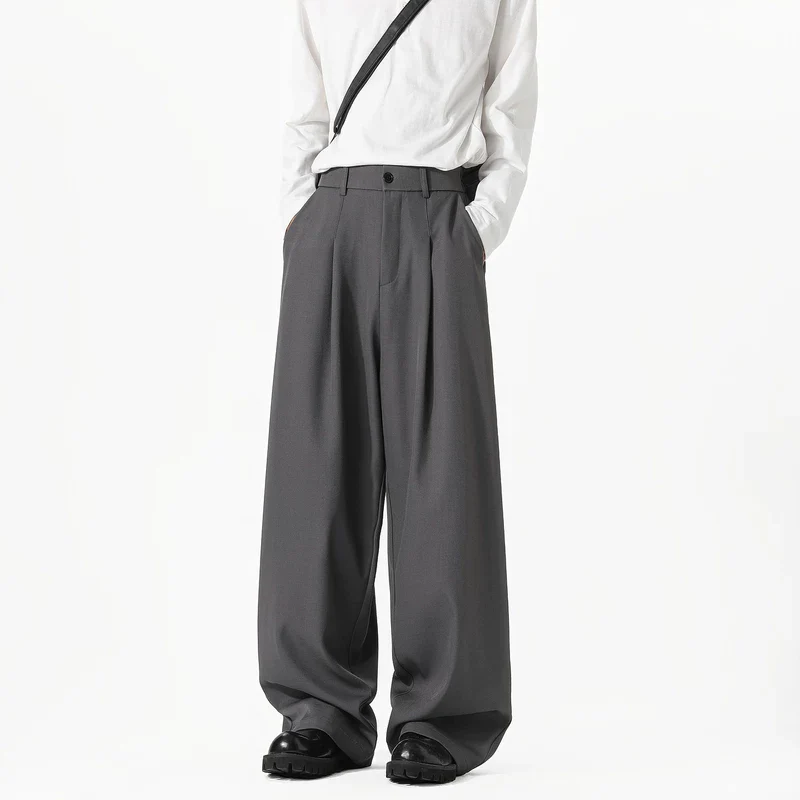 Wide Leg Pleated Pants - Image 3