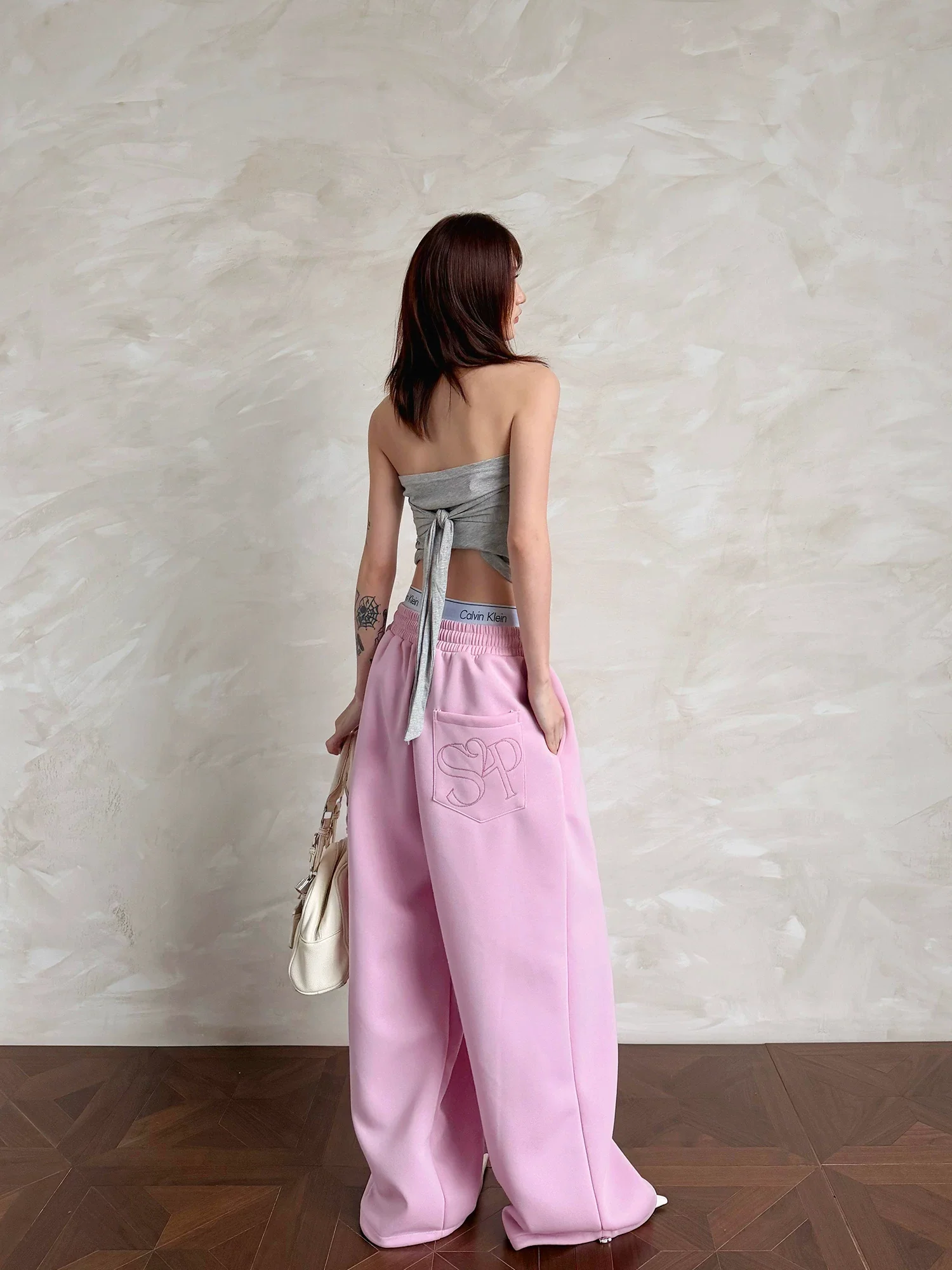 Wide Leg Pleated Sweatpants Lounge Pants - Image 9