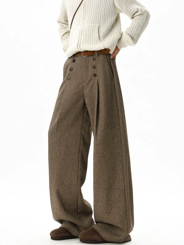 Wide Leg Straight Fit Pants - Image 4